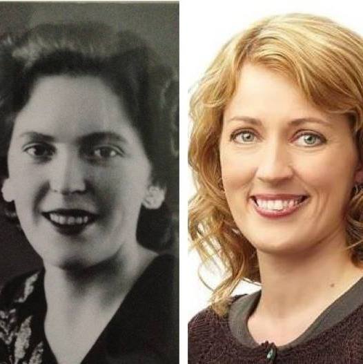 Guðlaug Svala Kristjánsdóttir og amma hennar.