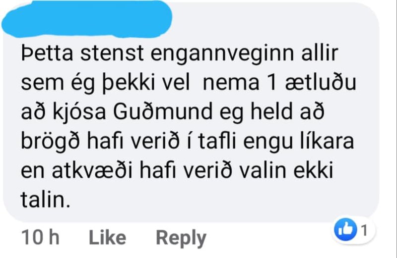 Skjáskot af Facebook.