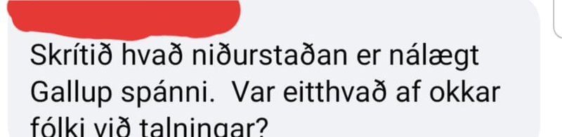 Skjáskot af Facebook.