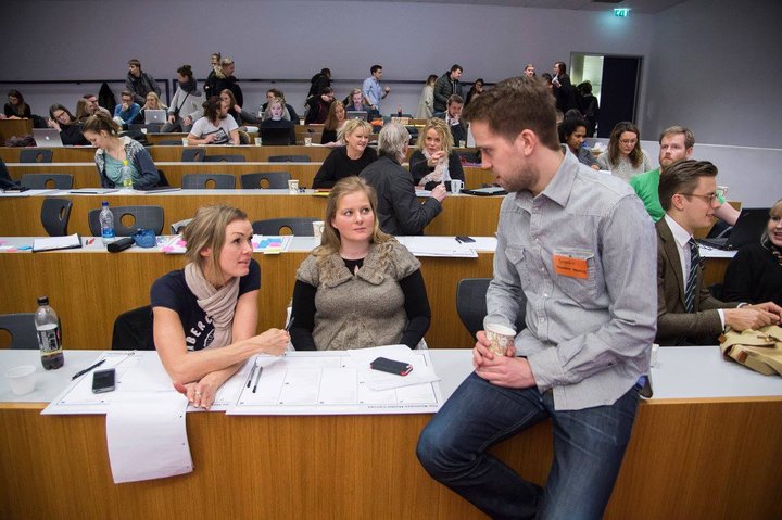 Úr vinnusmiðju fyrir Gulleggið. Alls bárust um 200 hugmyndir í Gulleggið í ár.