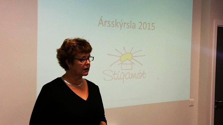 Guðrún Jónsdóttir, talskona Stígamóta, kynnti ársskýrslu samtakanna í morgun. 