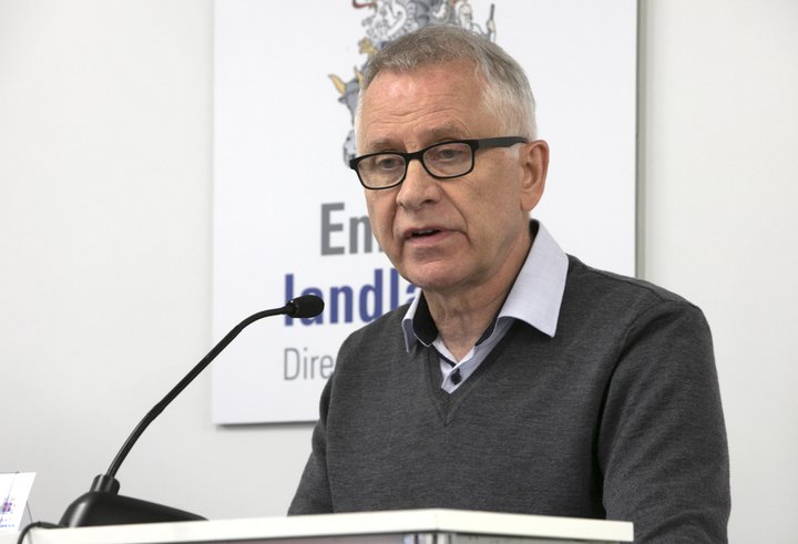 Þórólfur Guðnason á upplýsingafundinum í dag.