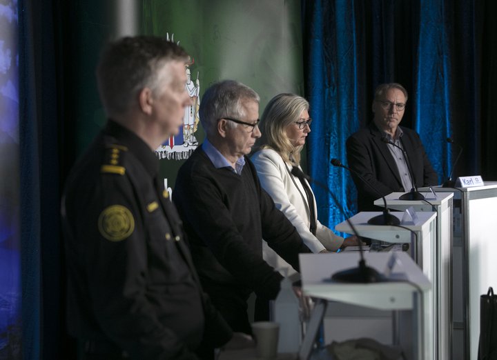 Frá upplýsingafundi sem haldinn var fyrr í dag.