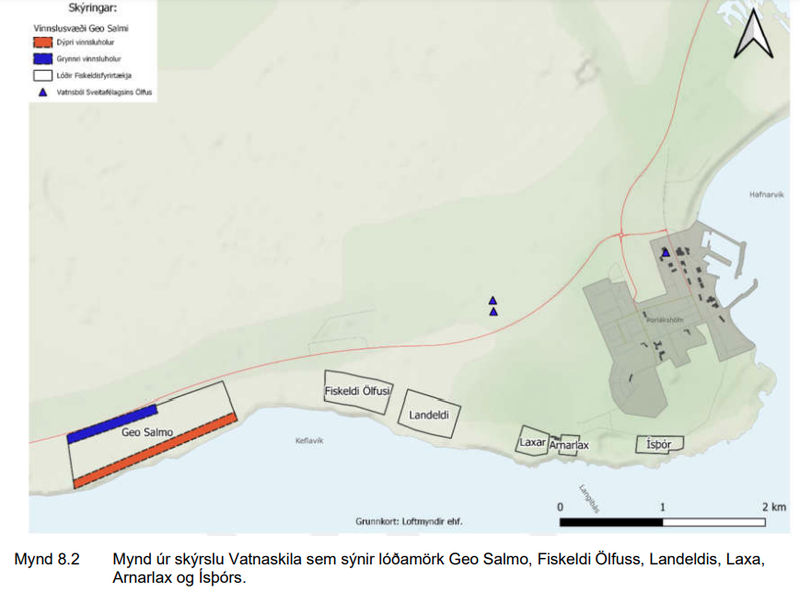 Nú þegar eru starfræktar eldisstöðvar við Þorlákshöfn, og fleiri eru fyrirhugaðar.