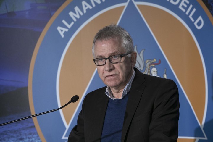 Þórólfur Guðnason sóttvarnalæknir á fundinum í dag.