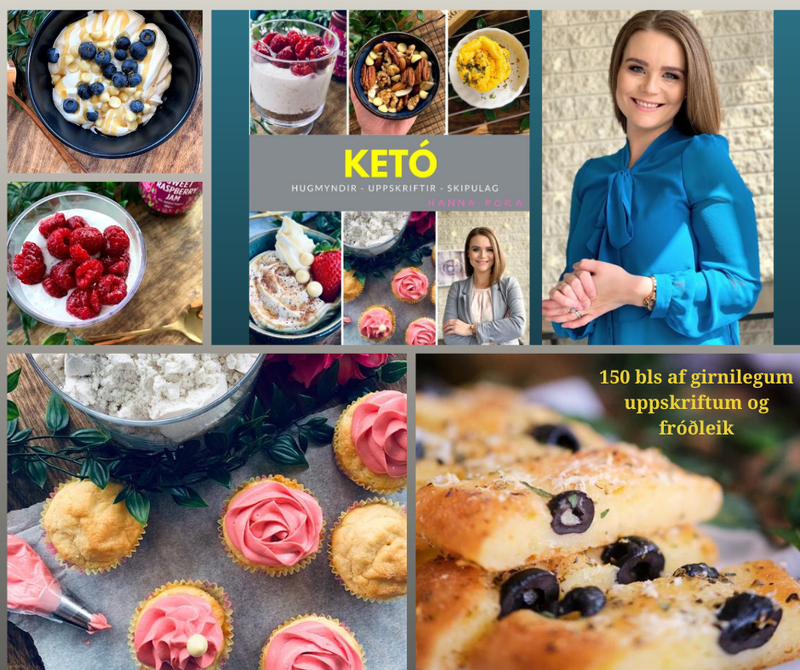 Bókin er 150 blaðsíður af girnilegum uppskriftum og fróðleik.