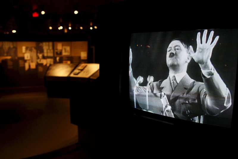 Mynd frá sýningu um Ólympíuleikana 1936, sem sett var upp á bandaríska helfararsafninu. Mynd: EPA