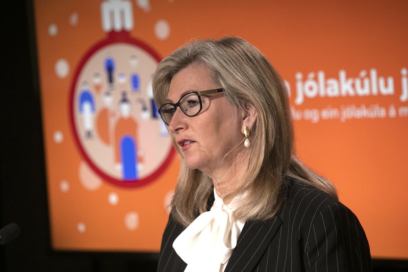 Alma Möller landlæknir á upplýsingafundi almannavarna í dag.  Mynd: Lögreglan