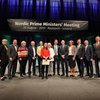 Forsætisráðherrar Norðurlandanna og hópur norænna forstjóra.
