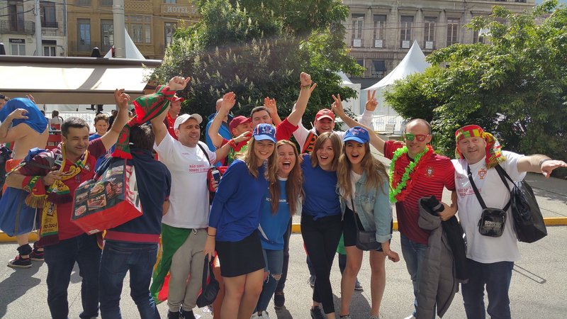 Ísland var áberandi í Saint Étienne-borg í Frakklandi.