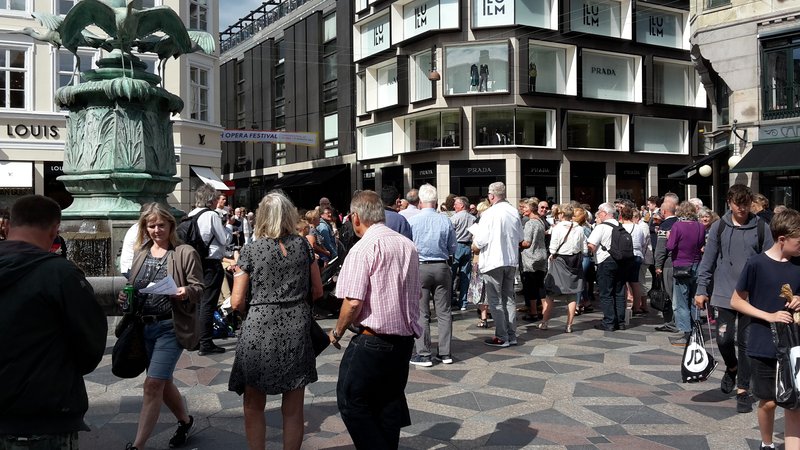 Miðborgarsvæðið í Kaupmannahöfn er vinsælt verslunarsvæði.