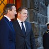 David Cameron, forsætisráðherra Bretlands, með Sigmundi Davíð Gunnlaugssyni, þáverandi forsætisráðherra, eftir fund þeirra í október.