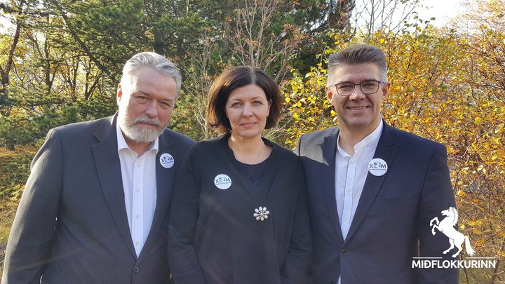 Oddvitar Miðflokksins á höfuðborgarsvæðinu. Þorsteinn Sæmundsson, Guðfinna Jóhanna Guðmundsdóttir og Gunnar Bragi Sveinsson.