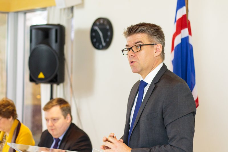 Sigrún Magnúsdóttir, Sigmundur Davíð Gunnlaugsson og Gunnar Bragi Sveinsson kynntu sóknaráætlunina.