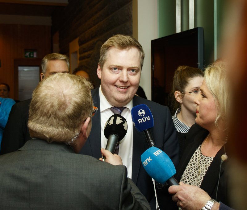 Sigmundur Davíð Gunnlaugsson var í storminum miðjum, þegar umfjöllun um Panamaskjölin stóð sem hæst. Hann sagði að lokum af sér. Mynd: Birgir.