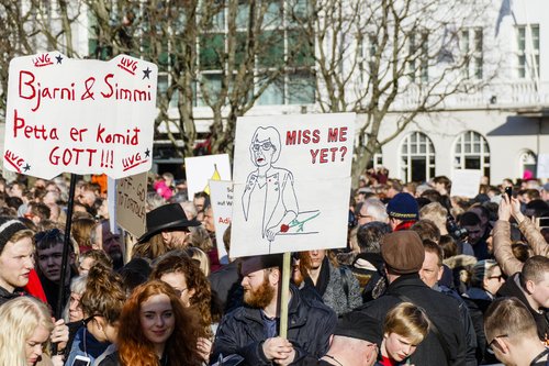 Mótmæli á Austurvelli