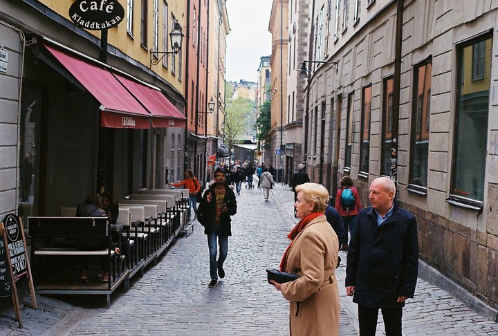 Gamla Stan í Stokkhólmi. Mikill hagvöxtur Svía er talinn vera vegna neikvæðra stýrivaxta.
