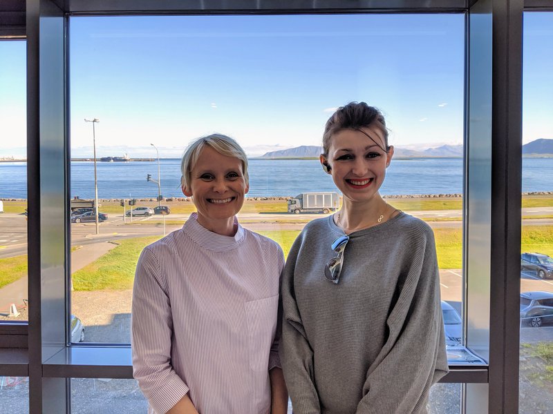 Sólveig Anna Jónsdóttir og Agnieszka Ewa Ziółkowska. Mynd: Efling