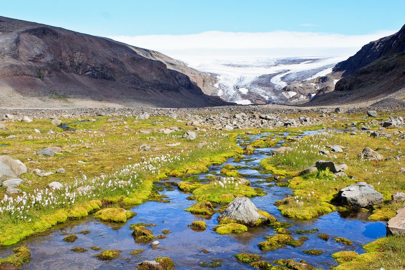 Drangajökull hvarf fyrir 9.000 árum er hitastig var jafn hátt og það verður um árið 2050.  Mynd: Jutta Würth