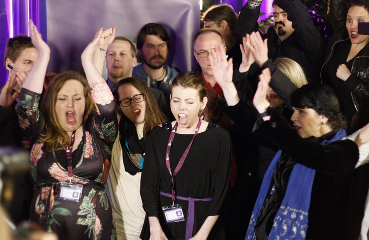 Píratar bættu miklu við sig í alþingiskosningunum 29. október.