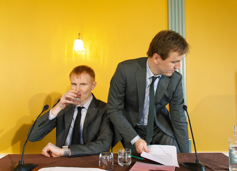 Kjartan Bjarni Björgvinsson og Finnur Vilhjálmsson unnu skýrsluna sem kynnt var á miðvikudag. MYND: Birgir Þór Harðarson