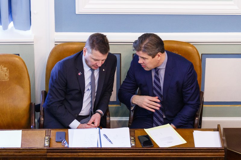 Guðlaugur Þór Þórðarson og Bjarni Benediktsson.