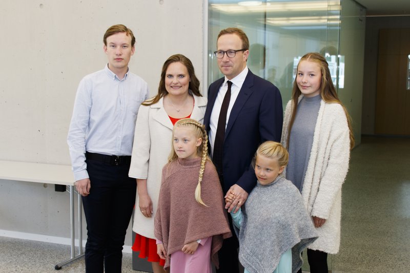 Sonur Andra Snæs var að kjósa í fyrsta sinn. 