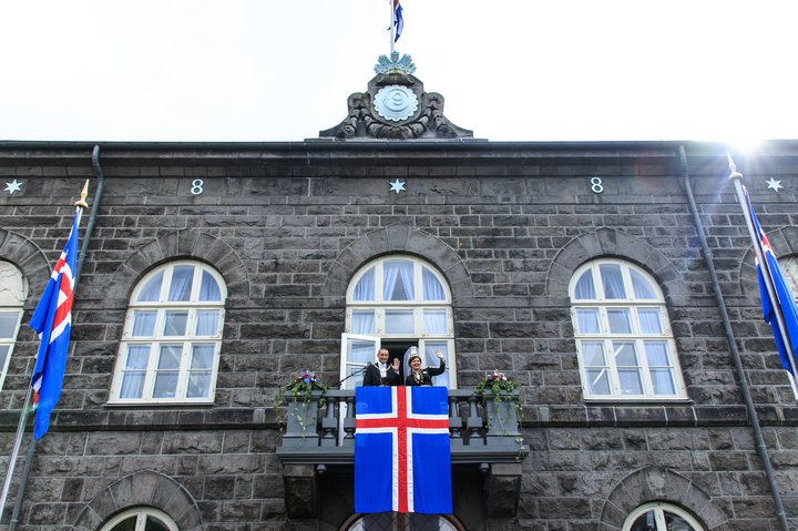 Forsetahjón á svölum