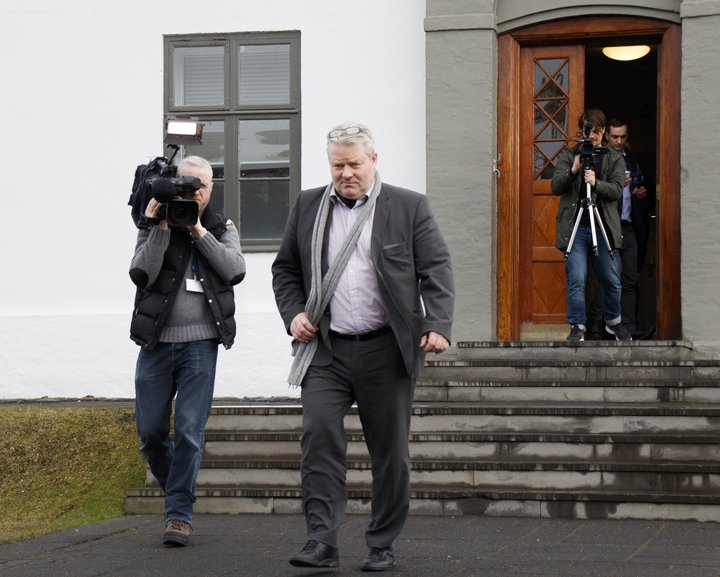 Sigurður Ingi Jóhannsson forsætisráðherra sat fund með stjórnarandstöðuformönnum í dag.