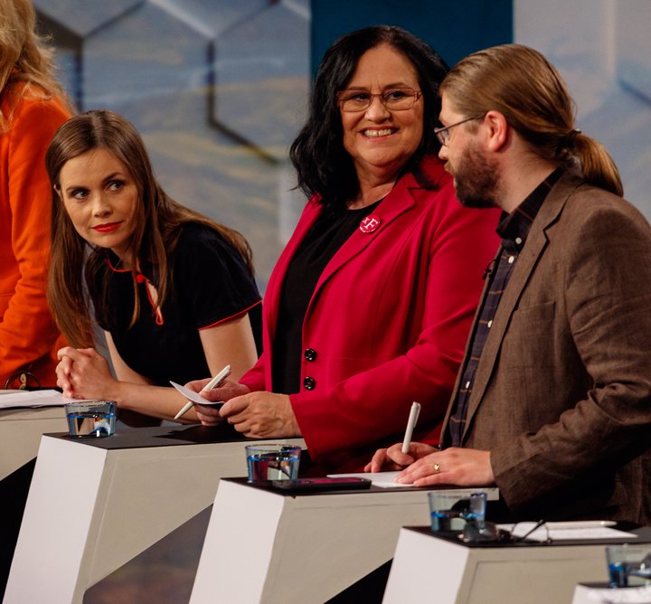 Katrín Jakobsdóttir Inga Sæland Helgi Hrafn Gunnarsson