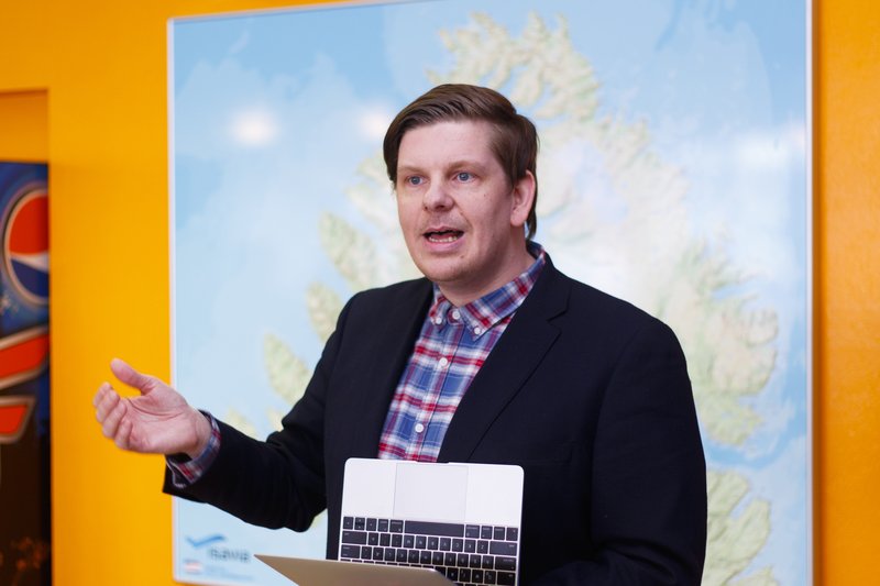 Kristján Freyr Halldórsson er rokkstjóri Aldrei fór ég suður í ár.