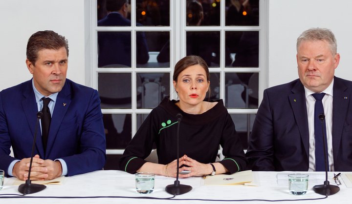 Bjarni Benediktsson Katrín Jakobsdóttir Sigurður Ingi Jóhannsson ríkisstjórn