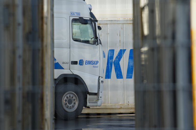 Frá starfssvæði Eimskip.