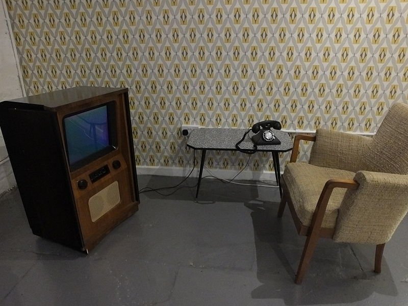 Sjónvarp um miðja síðustu öld. Mynd: Wikimedia commons.