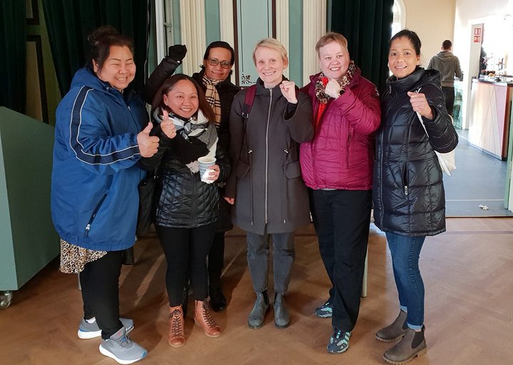 Sólveig Anna og vinkonur