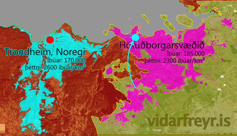Tölur frá: http://www.demographia.com/db-worldua.pdf