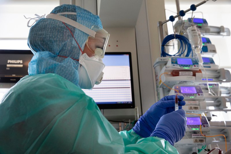 Arna Rut að störfum á gjörgæsludeild Landspítalans í faraldrinum. Mynd: Þorkell Þorkelsson/Landspítalinn