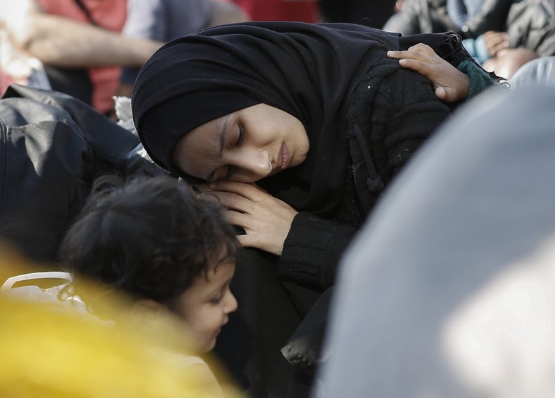 Flóttafólk í Grikklandi býr við óboðlegar aðstæður að mati fjölmargra mannréttindasamtaka. Mynd: EPA