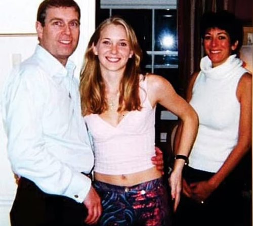 Andrew, Guiffre og Maxwell á þeim tíma sem meint kynferðisbrot prinsins áttu sér stað.