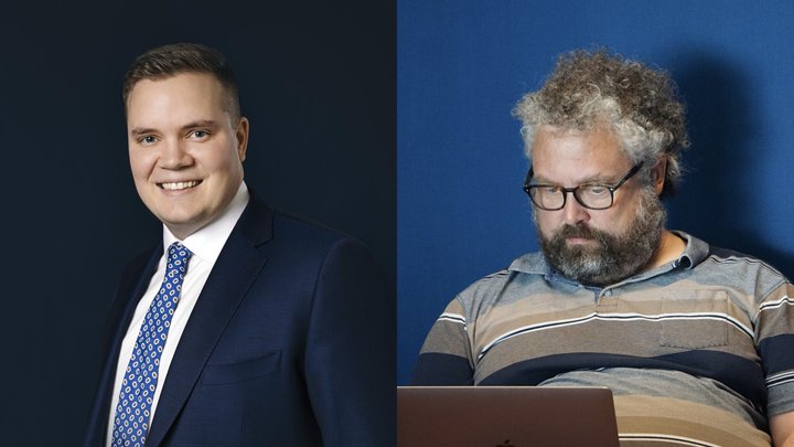 Andri Steinn Hilmarsson bæjarfulltrúi Sjálfstæðisflokks í Kópavogi og Stefán Pálsson varaborgarfulltrúi Vinstri grænna.