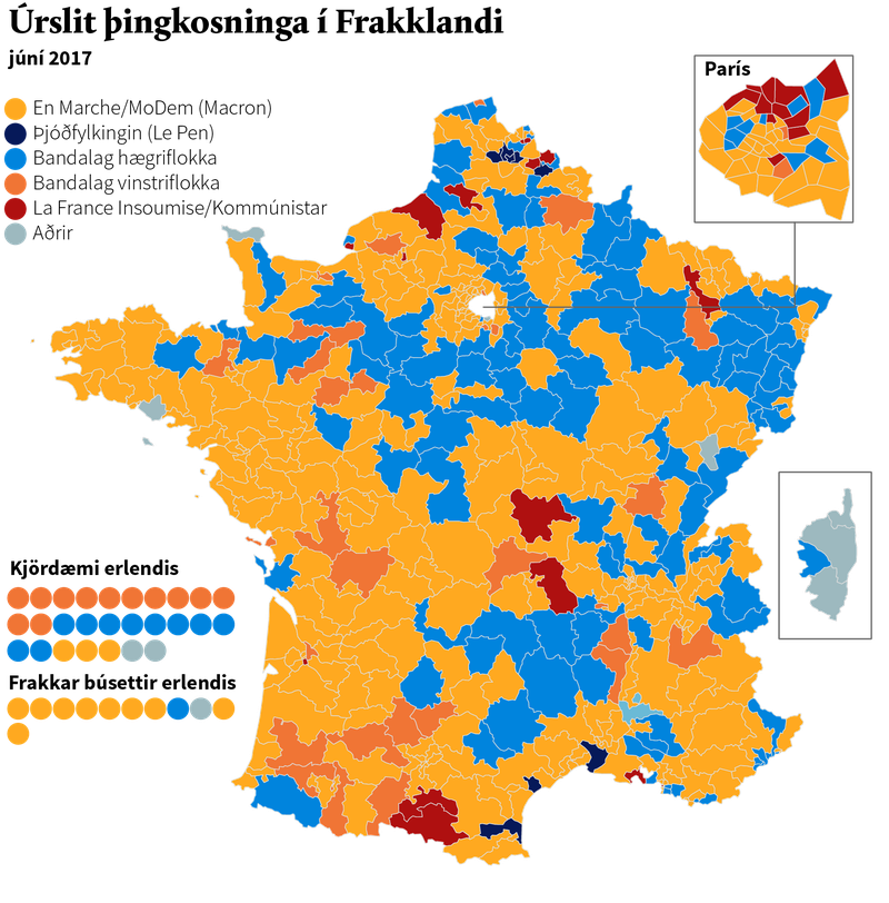 Þingkosningar í Frakklandi, kjördæmi.