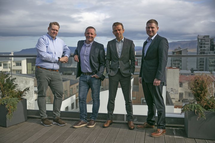 Eigendur Aton.JL. Frá vinstri: Agnar Tr. Lemacks, Ingvar Sverrisson, Viggó Örn Jónsson og Huginn Freyr Þorsteinsson.