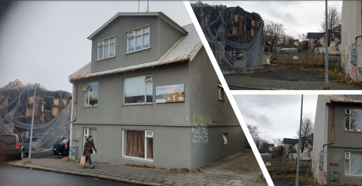 Bræðraborgarstígur 1 brann í sumar. Þorpið hefur keypt rústirnar og húsið við hliðina, Bræðraborgarstíg 3.