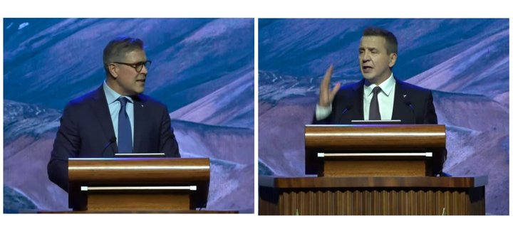 Bjarni Benediktsson og Guðlaugur Þór Þórðarson Samsett