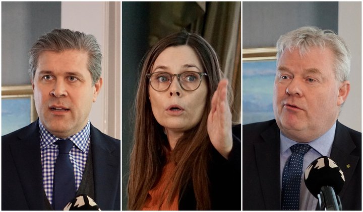 Bjarni, Katrín og Sigurður Ingi