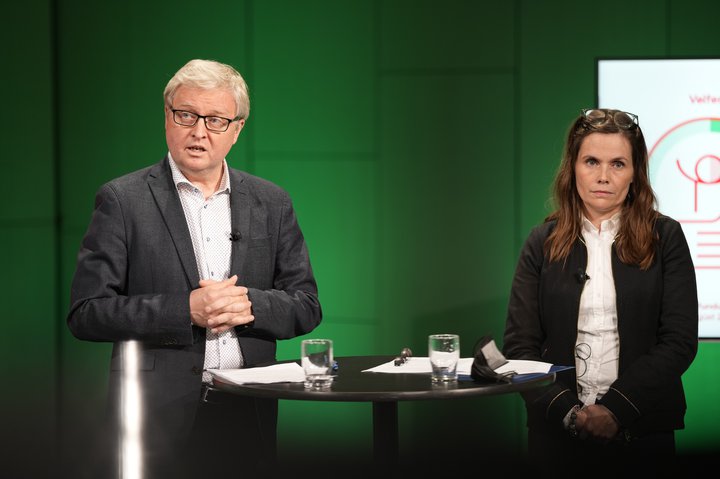 Bjarni Jónsson oddviti VG í NV-kjördæmi og Katrín Jakobsdóttir flokksformaður á landsþinginu um liðna helgi.