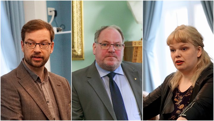 Björn Leví Gunnarsson, Ásmundur Friðriksson og Þórhildur Sunna Ævarsdóttir.