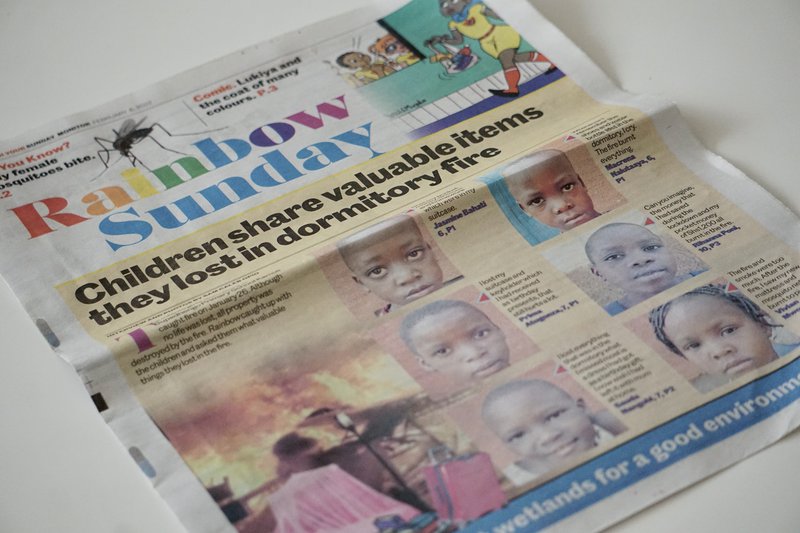 Barnablaðið í Daily Monitor í Úganda. Mynd: Bára Huld Beck