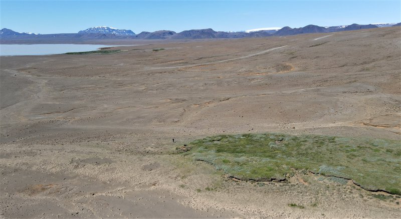 Rofabarð í auðn sem áður var fullgróin og skógi vaxin að mestu. Hér var áður höggvinn viður og gert að kola. Svæðið er ennþá nýtt til beitar og nýtingin vottuð sem sjálfbær samkvæmt gæðastýringu í sauðfjárrækt. Mynd: Ólafur Arnalds