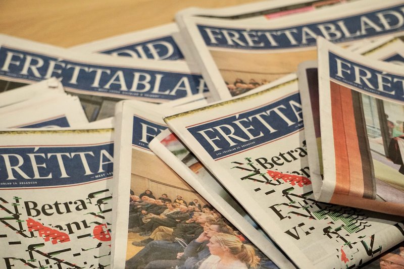 Fréttablaðið er það dagblað sem er með mesta útbreiðslu á Íslandi. Lestur blaðsins hefur hríðfallið síðastliðin ár. Mynd: Bára Huld Beck